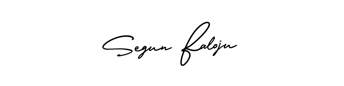 Use a signature maker to create a handwritten signature online. With this signature software, you can design (AmerikaSignatureDemo-Regular) your own signature for name Segun Faloju. Segun Faloju signature style 3 images and pictures png