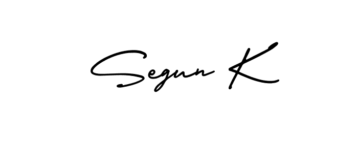 Also You can easily find your signature by using the search form. We will create Segun K name handwritten signature images for you free of cost using AmerikaSignatureDemo-Regular sign style. Segun K signature style 3 images and pictures png