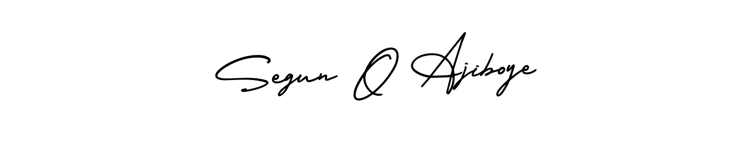 AmerikaSignatureDemo-Regular is a professional signature style that is perfect for those who want to add a touch of class to their signature. It is also a great choice for those who want to make their signature more unique. Get Segun O Ajiboye name to fancy signature for free. Segun O Ajiboye signature style 3 images and pictures png
