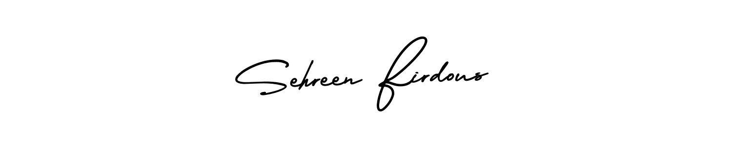 Make a beautiful signature design for name Sehreen Firdous. With this signature (AmerikaSignatureDemo-Regular) style, you can create a handwritten signature for free. Sehreen Firdous signature style 3 images and pictures png