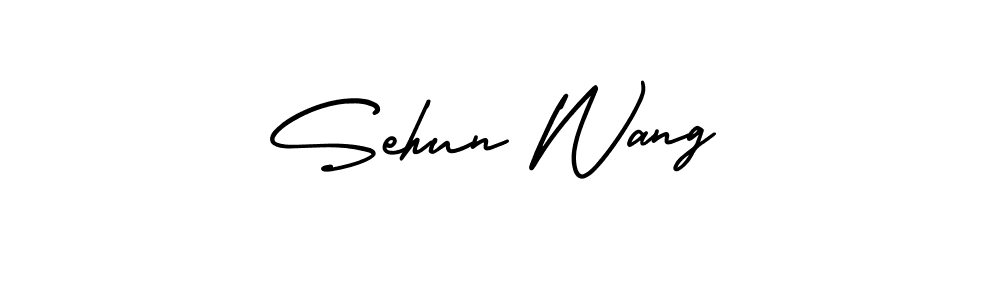 Best and Professional Signature Style for Sehun Wang. AmerikaSignatureDemo-Regular Best Signature Style Collection. Sehun Wang signature style 3 images and pictures png