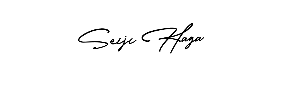 Design your own signature with our free online signature maker. With this signature software, you can create a handwritten (AmerikaSignatureDemo-Regular) signature for name Seiji Haga. Seiji Haga signature style 3 images and pictures png