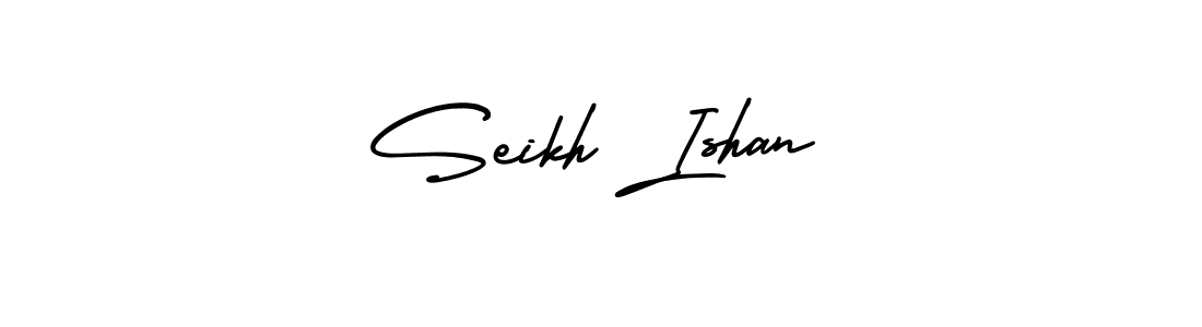 How to make Seikh Ishan signature? AmerikaSignatureDemo-Regular is a professional autograph style. Create handwritten signature for Seikh Ishan name. Seikh Ishan signature style 3 images and pictures png