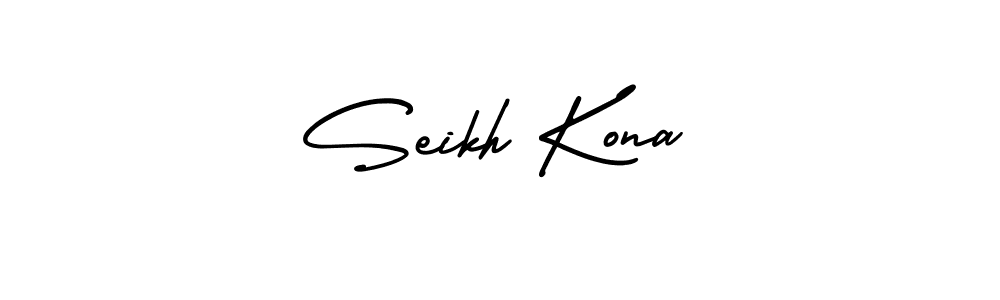 How to make Seikh Kona name signature. Use AmerikaSignatureDemo-Regular style for creating short signs online. This is the latest handwritten sign. Seikh Kona signature style 3 images and pictures png