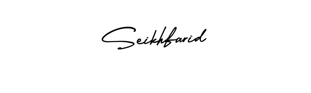 Design your own signature with our free online signature maker. With this signature software, you can create a handwritten (AmerikaSignatureDemo-Regular) signature for name Seikhfarid. Seikhfarid signature style 3 images and pictures png