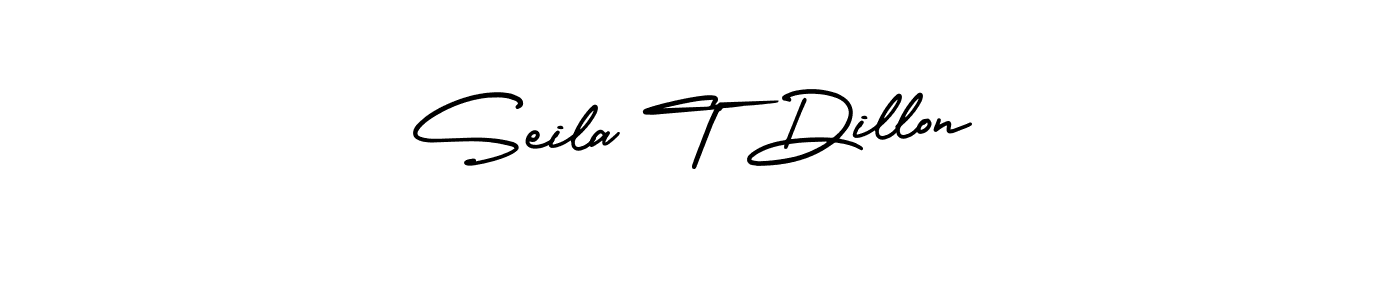 This is the best signature style for the Seila T Dillon name. Also you like these signature font (AmerikaSignatureDemo-Regular). Mix name signature. Seila T Dillon signature style 3 images and pictures png