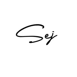 Sej stylish signature style. Best Handwritten Sign (AmerikaSignatureDemo-Regular) for my name. Handwritten Signature Collection Ideas for my name Sej. Sej signature style 3 images and pictures png