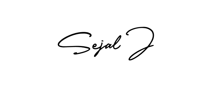 Use a signature maker to create a handwritten signature online. With this signature software, you can design (AmerikaSignatureDemo-Regular) your own signature for name Sejal J. Sejal J signature style 3 images and pictures png
