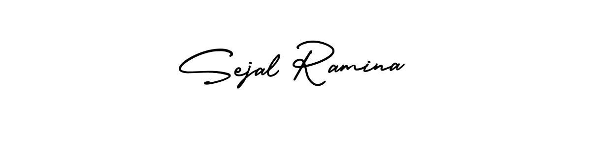 Similarly AmerikaSignatureDemo-Regular is the best handwritten signature design. Signature creator online .You can use it as an online autograph creator for name Sejal Ramina. Sejal Ramina signature style 3 images and pictures png