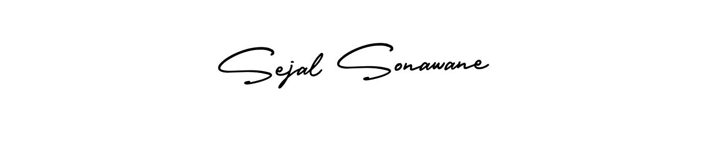 You should practise on your own different ways (AmerikaSignatureDemo-Regular) to write your name (Sejal Sonawane) in signature. don't let someone else do it for you. Sejal Sonawane signature style 3 images and pictures png