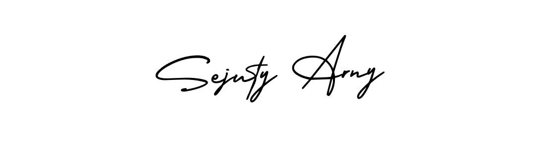 Make a beautiful signature design for name Sejuty Arny. With this signature (AmerikaSignatureDemo-Regular) style, you can create a handwritten signature for free. Sejuty Arny signature style 3 images and pictures png