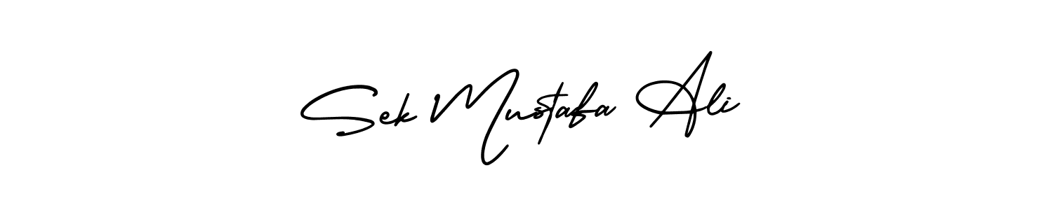 Also You can easily find your signature by using the search form. We will create Sek Mustafa Ali name handwritten signature images for you free of cost using AmerikaSignatureDemo-Regular sign style. Sek Mustafa Ali signature style 3 images and pictures png