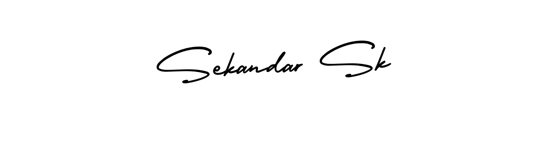 Sekandar Sk stylish signature style. Best Handwritten Sign (AmerikaSignatureDemo-Regular) for my name. Handwritten Signature Collection Ideas for my name Sekandar Sk. Sekandar Sk signature style 3 images and pictures png