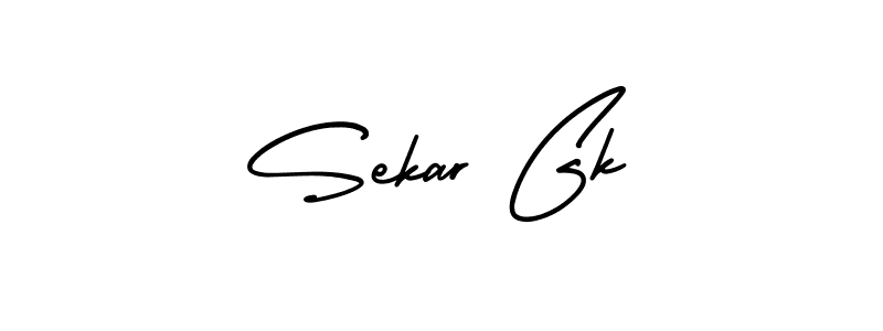 AmerikaSignatureDemo-Regular is a professional signature style that is perfect for those who want to add a touch of class to their signature. It is also a great choice for those who want to make their signature more unique. Get Sekar Gk name to fancy signature for free. Sekar Gk signature style 3 images and pictures png