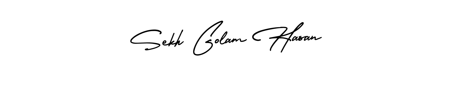 Use a signature maker to create a handwritten signature online. With this signature software, you can design (AmerikaSignatureDemo-Regular) your own signature for name Sekh Golam Hasan. Sekh Golam Hasan signature style 3 images and pictures png