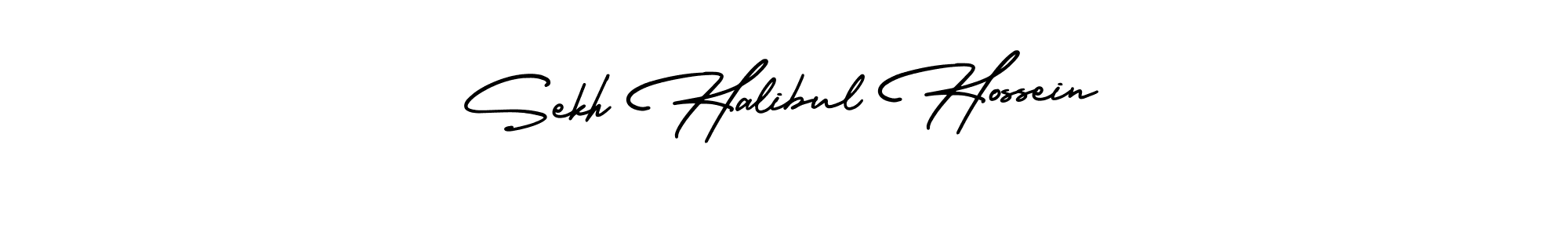 How to make Sekh Halibul Hossein signature? AmerikaSignatureDemo-Regular is a professional autograph style. Create handwritten signature for Sekh Halibul Hossein name. Sekh Halibul Hossein signature style 3 images and pictures png