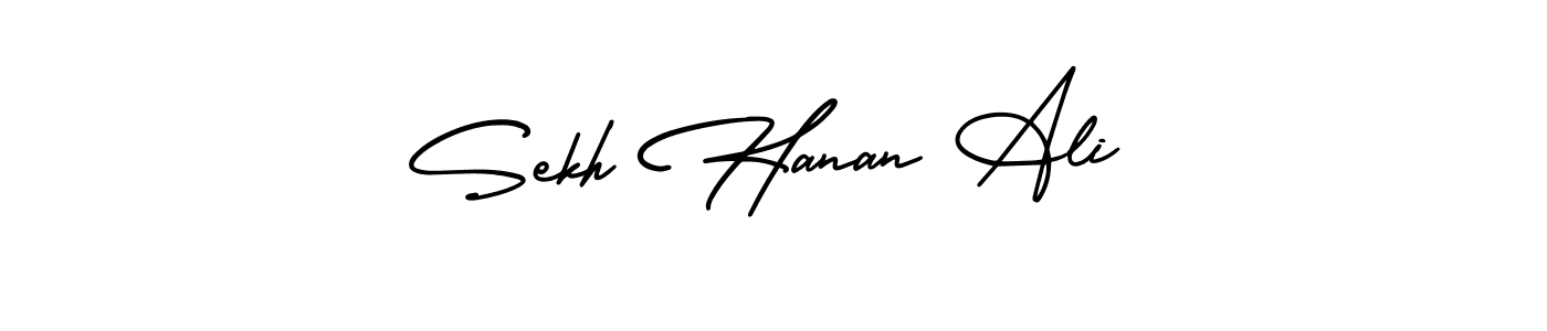 How to make Sekh Hanan Ali signature? AmerikaSignatureDemo-Regular is a professional autograph style. Create handwritten signature for Sekh Hanan Ali name. Sekh Hanan Ali signature style 3 images and pictures png