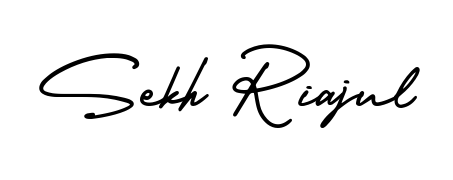 Get an exclusive digital autograph for Sekh Riajul. The AmerikaSignatureDemo-Regular typeface captures the charm of real penmanship on paper. Sekh Riajul signature style 3 images and pictures png