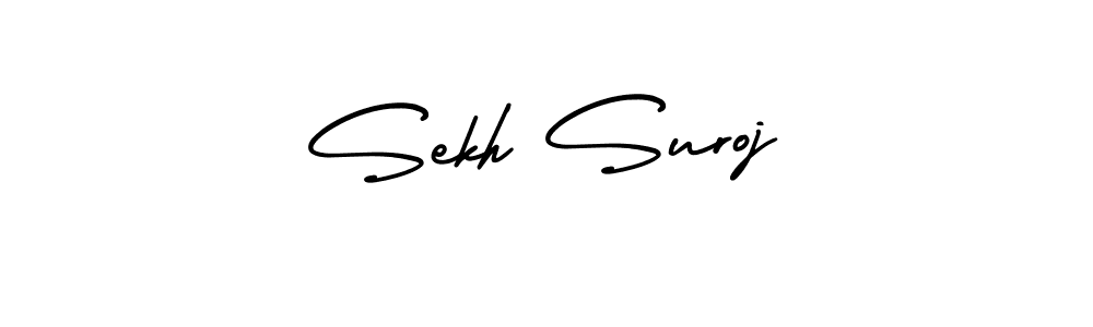Design your own signature with our free online signature maker. With this signature software, you can create a handwritten (AmerikaSignatureDemo-Regular) signature for name Sekh Suroj. Sekh Suroj signature style 3 images and pictures png