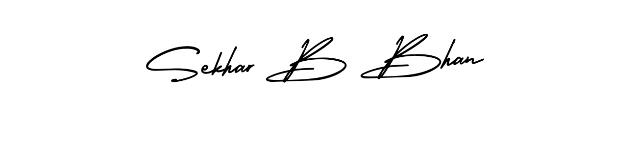 The best way (AmerikaSignatureDemo-Regular) to make a short signature is to pick only two or three words in your name. The name Sekhar B Bhan include a total of six letters. For converting this name. Sekhar B Bhan signature style 3 images and pictures png