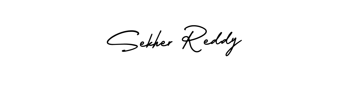 You should practise on your own different ways (AmerikaSignatureDemo-Regular) to write your name (Sekher Reddy) in signature. don't let someone else do it for you. Sekher Reddy signature style 3 images and pictures png