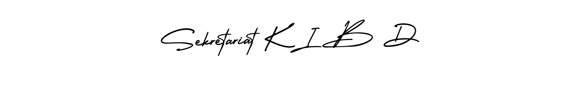 You should practise on your own different ways (AmerikaSignatureDemo-Regular) to write your name (Sekretariat K I B D) in signature. don't let someone else do it for you. Sekretariat K I B D signature style 3 images and pictures png