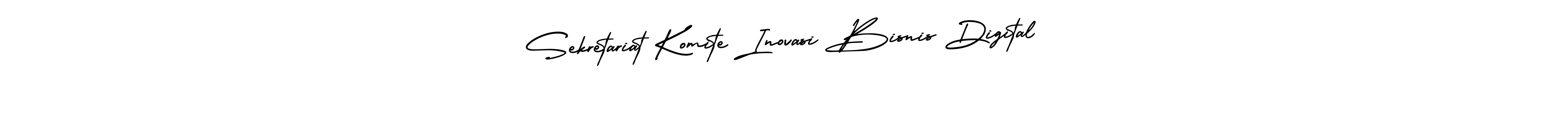 It looks lik you need a new signature style for name Sekretariat Komite Inovasi Bisnis Digital. Design unique handwritten (AmerikaSignatureDemo-Regular) signature with our free signature maker in just a few clicks. Sekretariat Komite Inovasi Bisnis Digital signature style 3 images and pictures png