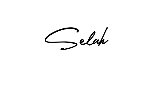 How to make Selah signature? AmerikaSignatureDemo-Regular is a professional autograph style. Create handwritten signature for Selah name. Selah signature style 3 images and pictures png