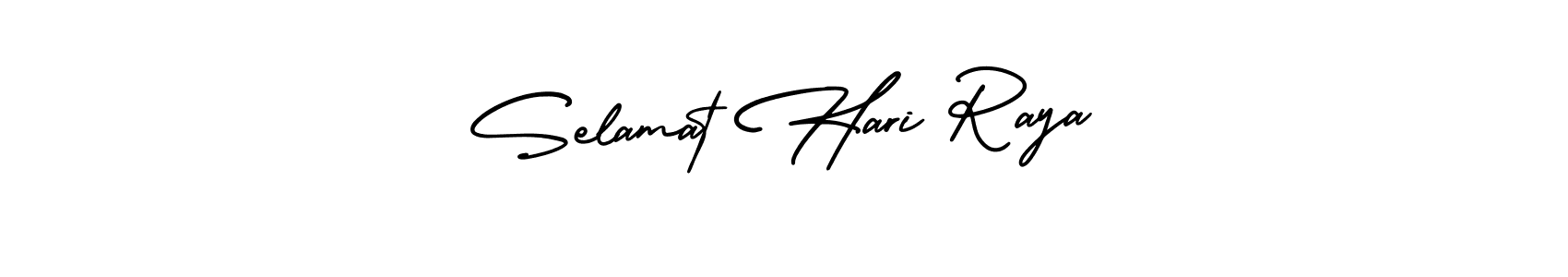 The best way (AmerikaSignatureDemo-Regular) to make a short signature is to pick only two or three words in your name. The name Selamat Hari Raya include a total of six letters. For converting this name. Selamat Hari Raya signature style 3 images and pictures png