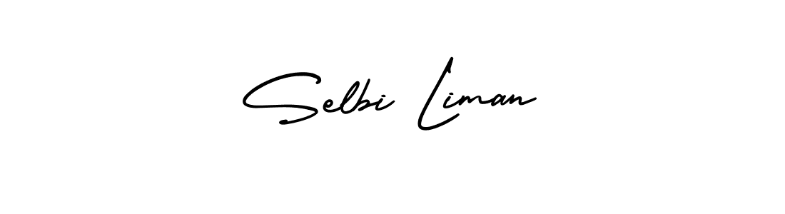 Make a beautiful signature design for name Selbi Liman. With this signature (AmerikaSignatureDemo-Regular) style, you can create a handwritten signature for free. Selbi Liman signature style 3 images and pictures png