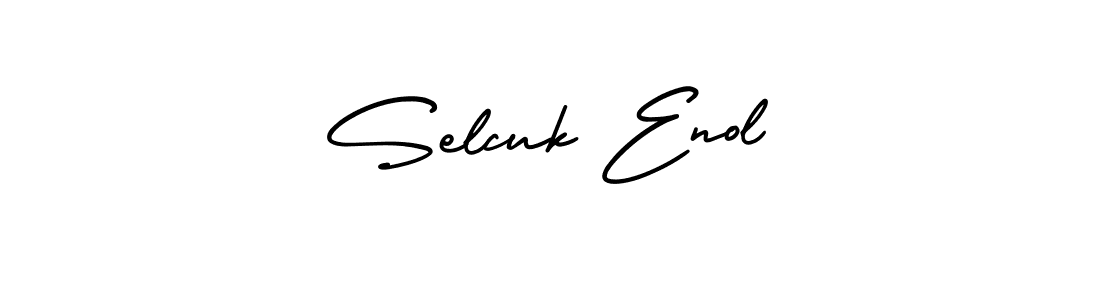 Use a signature maker to create a handwritten signature online. With this signature software, you can design (AmerikaSignatureDemo-Regular) your own signature for name Selcuk Enol. Selcuk Enol signature style 3 images and pictures png