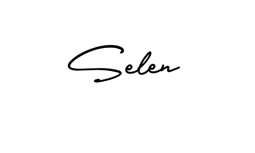 Also we have Selen name is the best signature style. Create professional handwritten signature collection using AmerikaSignatureDemo-Regular autograph style. Selen signature style 3 images and pictures png