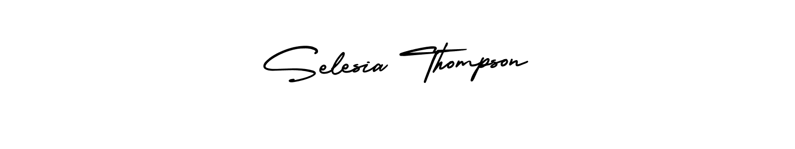 Check out images of Autograph of Selesia Thompson name. Actor Selesia Thompson Signature Style. AmerikaSignatureDemo-Regular is a professional sign style online. Selesia Thompson signature style 3 images and pictures png