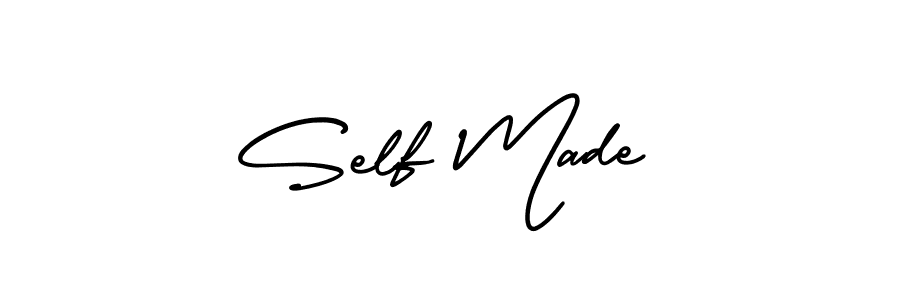 Use a signature maker to create a handwritten signature online. With this signature software, you can design (AmerikaSignatureDemo-Regular) your own signature for name Self Made. Self Made signature style 3 images and pictures png