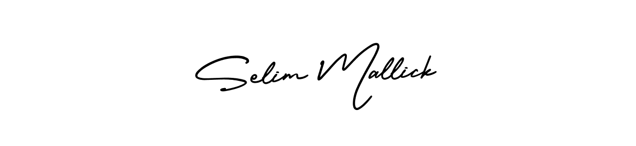 How to make Selim Mallick signature? AmerikaSignatureDemo-Regular is a professional autograph style. Create handwritten signature for Selim Mallick name. Selim Mallick signature style 3 images and pictures png