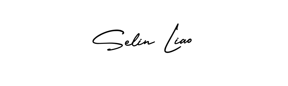 Also You can easily find your signature by using the search form. We will create Selin Liao name handwritten signature images for you free of cost using AmerikaSignatureDemo-Regular sign style. Selin Liao signature style 3 images and pictures png