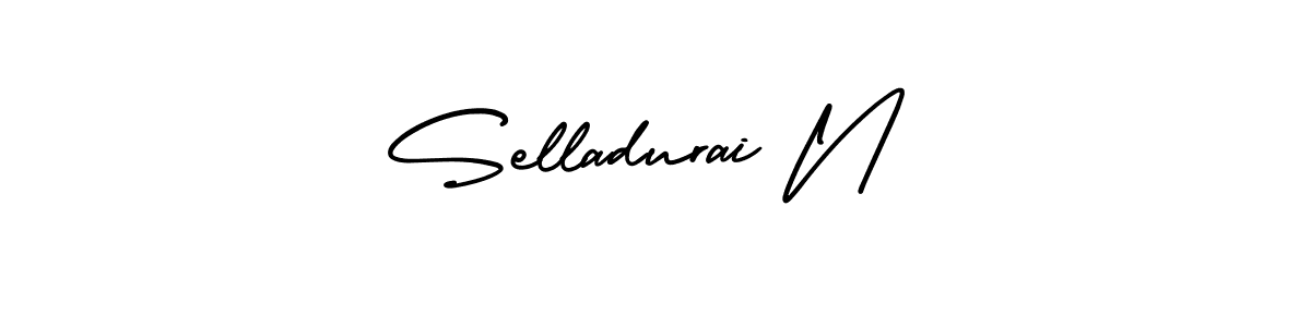Make a beautiful signature design for name Selladurai N. With this signature (AmerikaSignatureDemo-Regular) style, you can create a handwritten signature for free. Selladurai N signature style 3 images and pictures png