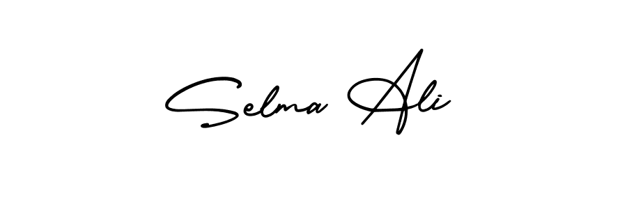 Similarly AmerikaSignatureDemo-Regular is the best handwritten signature design. Signature creator online .You can use it as an online autograph creator for name Selma Ali. Selma Ali signature style 3 images and pictures png