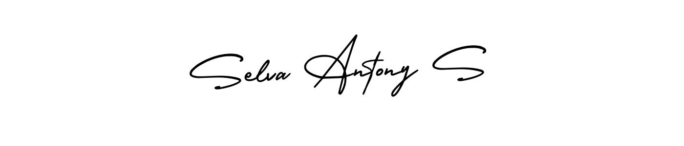 Use a signature maker to create a handwritten signature online. With this signature software, you can design (AmerikaSignatureDemo-Regular) your own signature for name Selva Antony S. Selva Antony S signature style 3 images and pictures png