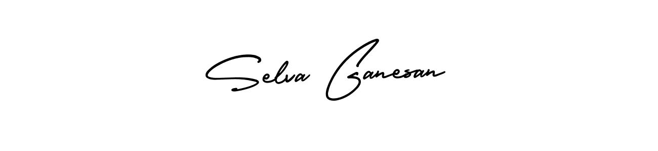 You should practise on your own different ways (AmerikaSignatureDemo-Regular) to write your name (Selva Ganesan) in signature. don't let someone else do it for you. Selva Ganesan signature style 3 images and pictures png