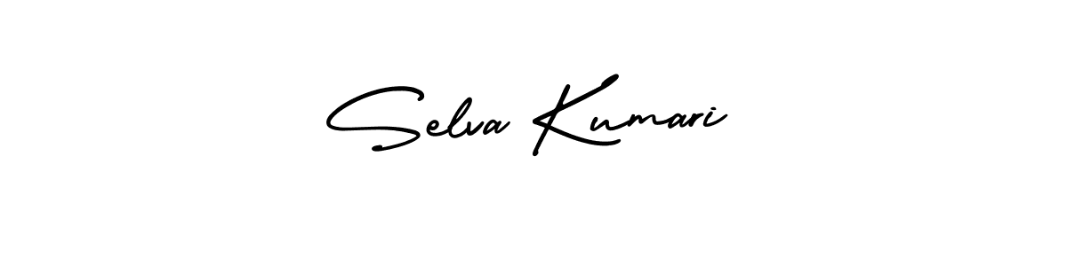 The best way (AmerikaSignatureDemo-Regular) to make a short signature is to pick only two or three words in your name. The name Selva Kumari include a total of six letters. For converting this name. Selva Kumari signature style 3 images and pictures png