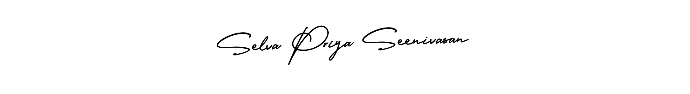 Make a short Selva Priya Seenivasan signature style. Manage your documents anywhere anytime using AmerikaSignatureDemo-Regular. Create and add eSignatures, submit forms, share and send files easily. Selva Priya Seenivasan signature style 3 images and pictures png
