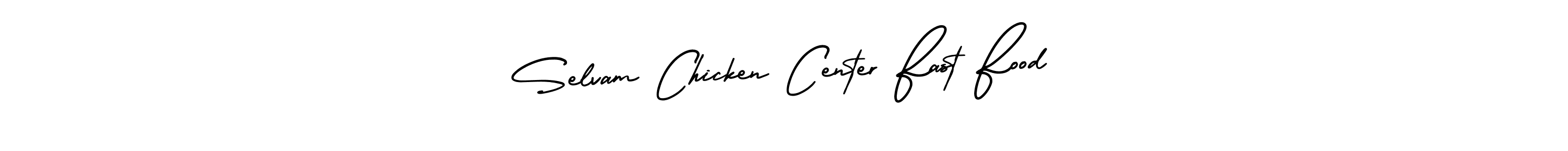 Similarly AmerikaSignatureDemo-Regular is the best handwritten signature design. Signature creator online .You can use it as an online autograph creator for name Selvam Chicken Center Fast Food. Selvam Chicken Center Fast Food signature style 3 images and pictures png