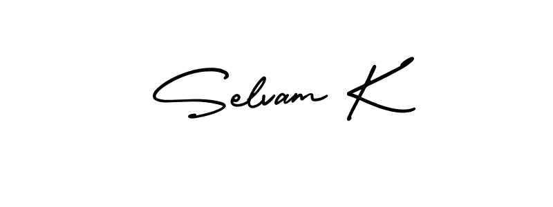 Also we have Selvam K name is the best signature style. Create professional handwritten signature collection using AmerikaSignatureDemo-Regular autograph style. Selvam K signature style 3 images and pictures png
