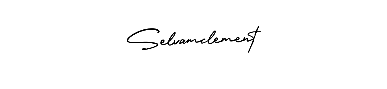 Use a signature maker to create a handwritten signature online. With this signature software, you can design (AmerikaSignatureDemo-Regular) your own signature for name Selvamclement. Selvamclement signature style 3 images and pictures png