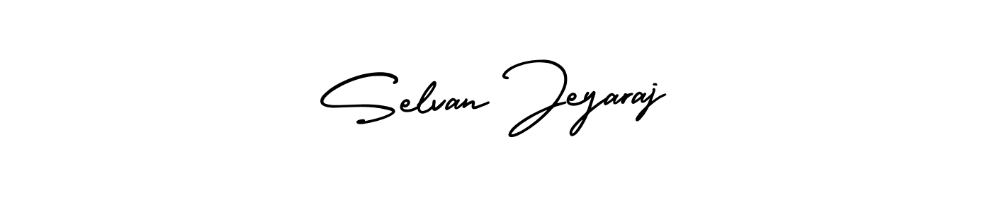 How to make Selvan Jeyaraj name signature. Use AmerikaSignatureDemo-Regular style for creating short signs online. This is the latest handwritten sign. Selvan Jeyaraj signature style 3 images and pictures png