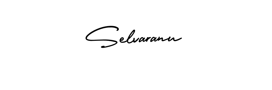 Selvaranu stylish signature style. Best Handwritten Sign (AmerikaSignatureDemo-Regular) for my name. Handwritten Signature Collection Ideas for my name Selvaranu. Selvaranu signature style 3 images and pictures png