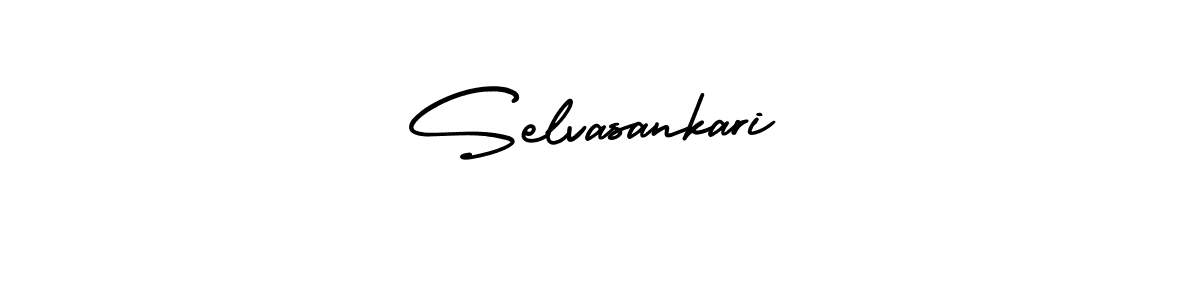 How to make Selvasankari name signature. Use AmerikaSignatureDemo-Regular style for creating short signs online. This is the latest handwritten sign. Selvasankari signature style 3 images and pictures png