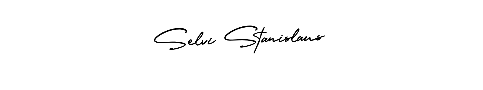 This is the best signature style for the Selvi Stanislaus name. Also you like these signature font (AmerikaSignatureDemo-Regular). Mix name signature. Selvi Stanislaus signature style 3 images and pictures png