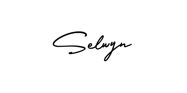 Selwyn stylish signature style. Best Handwritten Sign (AmerikaSignatureDemo-Regular) for my name. Handwritten Signature Collection Ideas for my name Selwyn. Selwyn signature style 3 images and pictures png